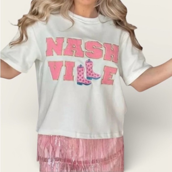 Main Strip Tops - Nashville Main Strip cropped oversized T